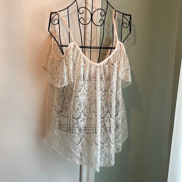 Urban Outfitters White Lace Blouse - Picture 1 of 6